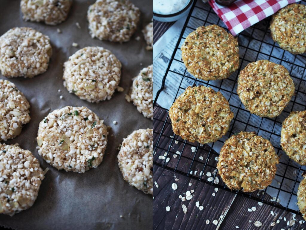 Blumenkohl-Haferflocken-Nuggets-mit-Dipp