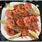 Gambas und Sepia al ajillo (in Knoblauch) - Fisch mit Knoblauch