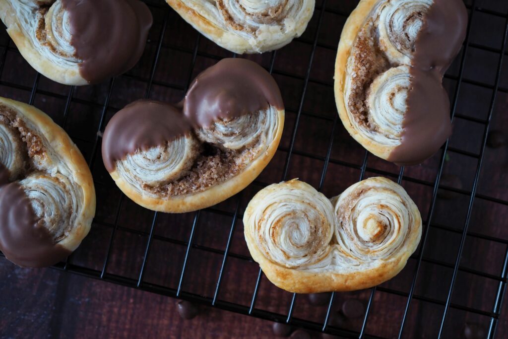 Mini-Schweinsöhrchen-mit-schokolade