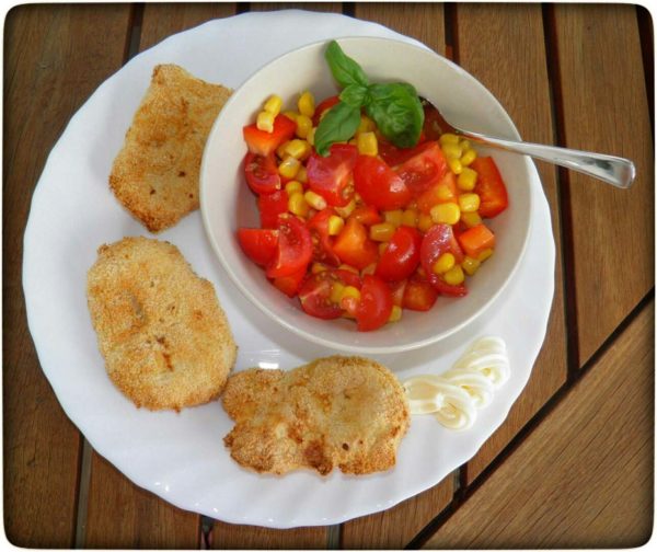 HähnchenNuggets (aus dem Airfryer) mit Salat den Kids schmeckts Wiewowasistgut
