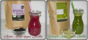 Smoothie-mit-Gerstengras -Aronia-Beere