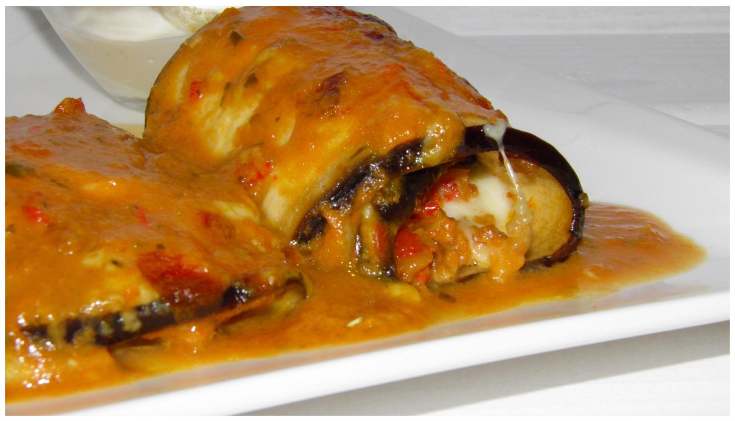 ThermomixAuberginenröllchenRosmarinOfenkartoffelnKnoblauchDip Wiewowasistgut