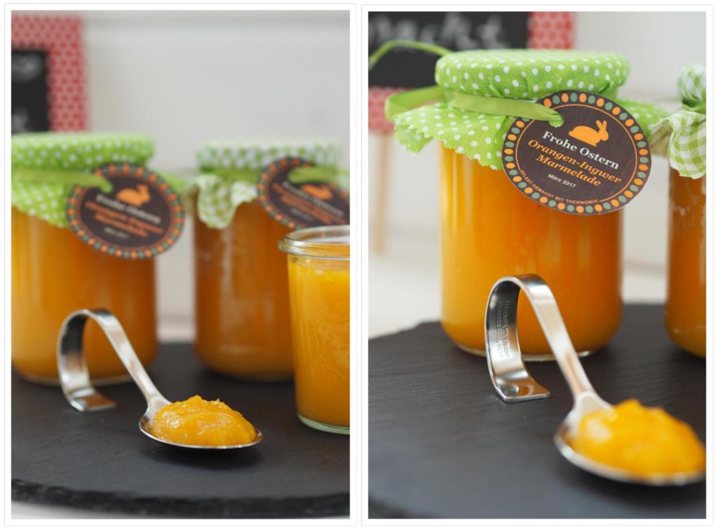 Osterliche Orangen-Ingwer Marmelade mit Schuss - WieWoWasIstGut - Food-Blog