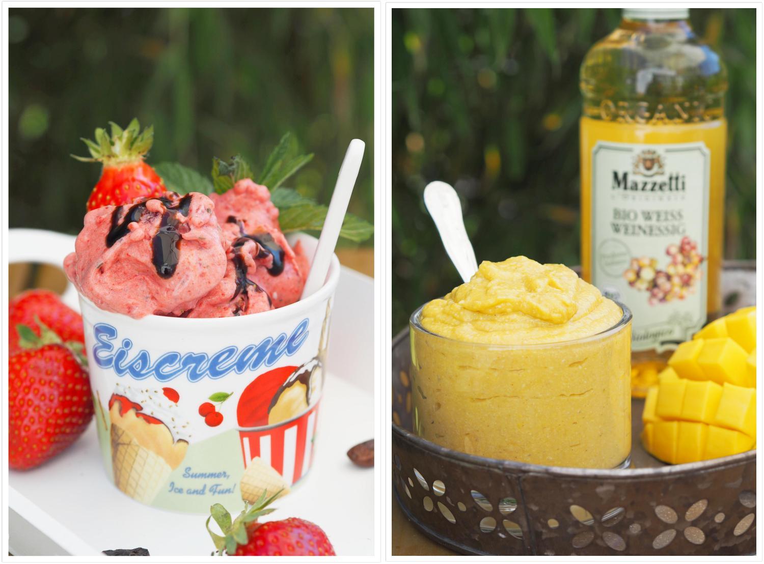 Erdbeer-Minz-Tonkabohnen-Eis &amp; Mango-Senf mit Mazzetti l&amp;#39;originale ...