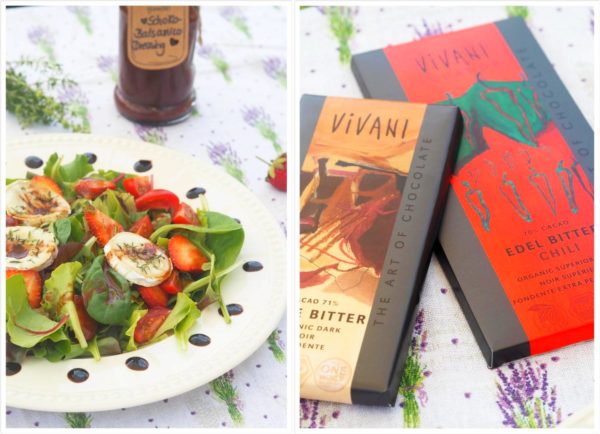 Bunter Sommersalat mit Ziegenkäse, Erdbeeren & Schoko-Balsamico ... Bunter Sommersalat mit Ziegenkäse, Erdbeeren & Schoko-Balsamico ...