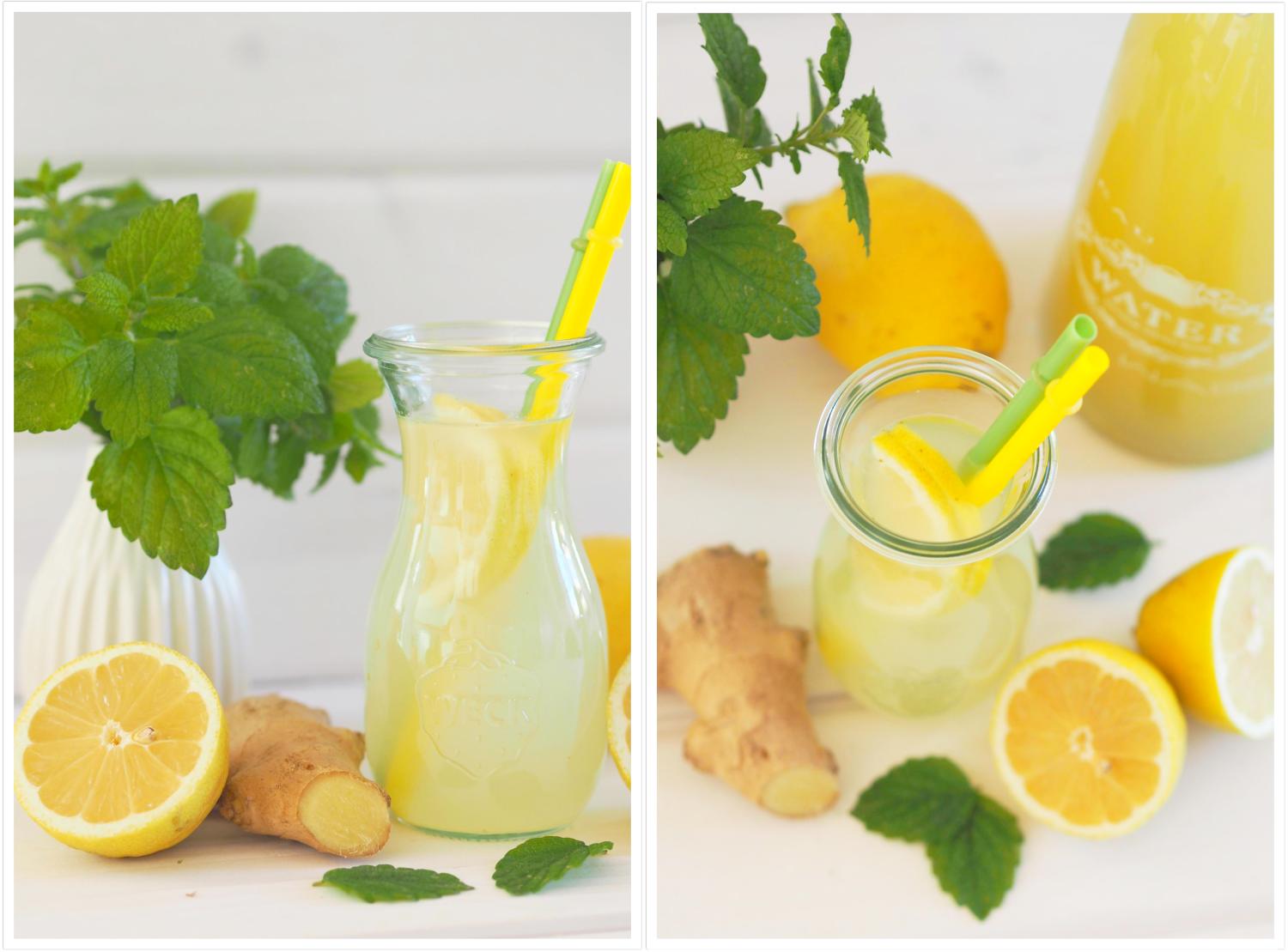 Gesund durch den Winter: Minz-Ingwer-Zitronen Wasser - Wiewowasistgut