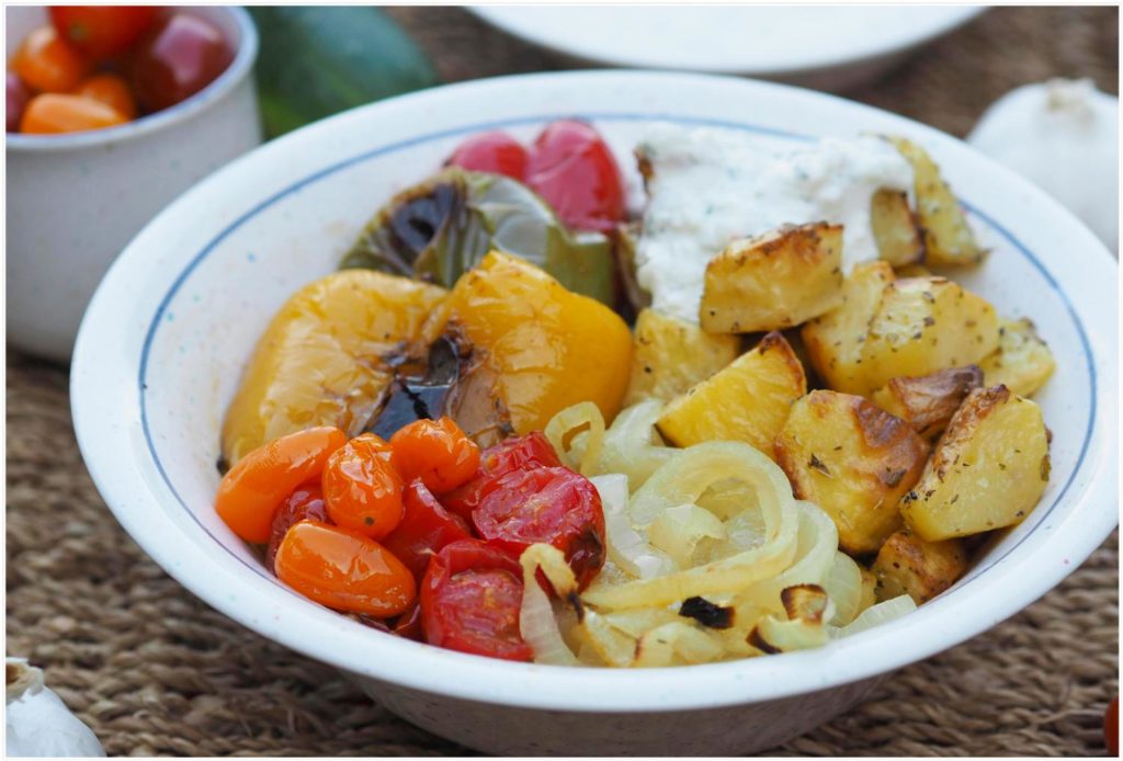 hot-summer-veggies-grilled-tzatziki-bowl