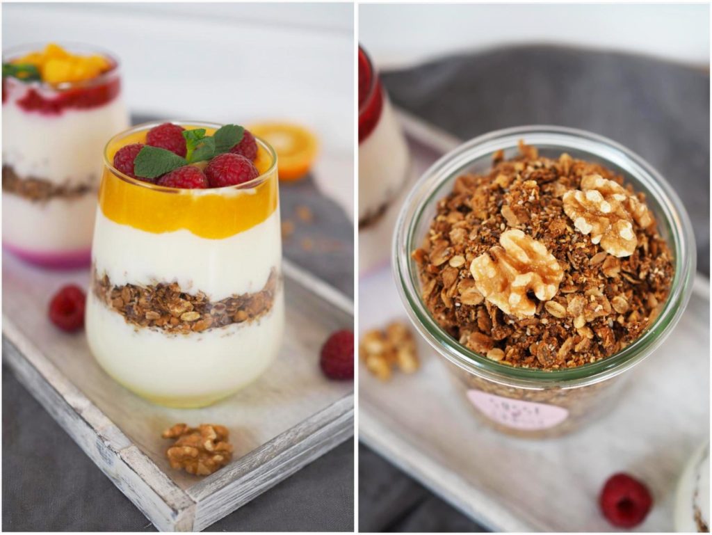 protein-fruehstueck-to-go -selbstgemachtem -knuspermueli-obst