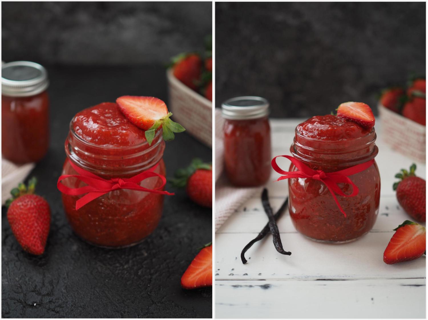 Erdbeer-Vanille-Marmelade (mit &amp; ohne Gelierzucker) - Wiewowasistgut