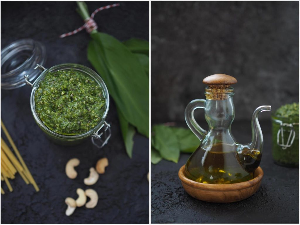 cashew-pesto-mit-kraeutern-und-rucola-vegan-bärlauch-basilikum