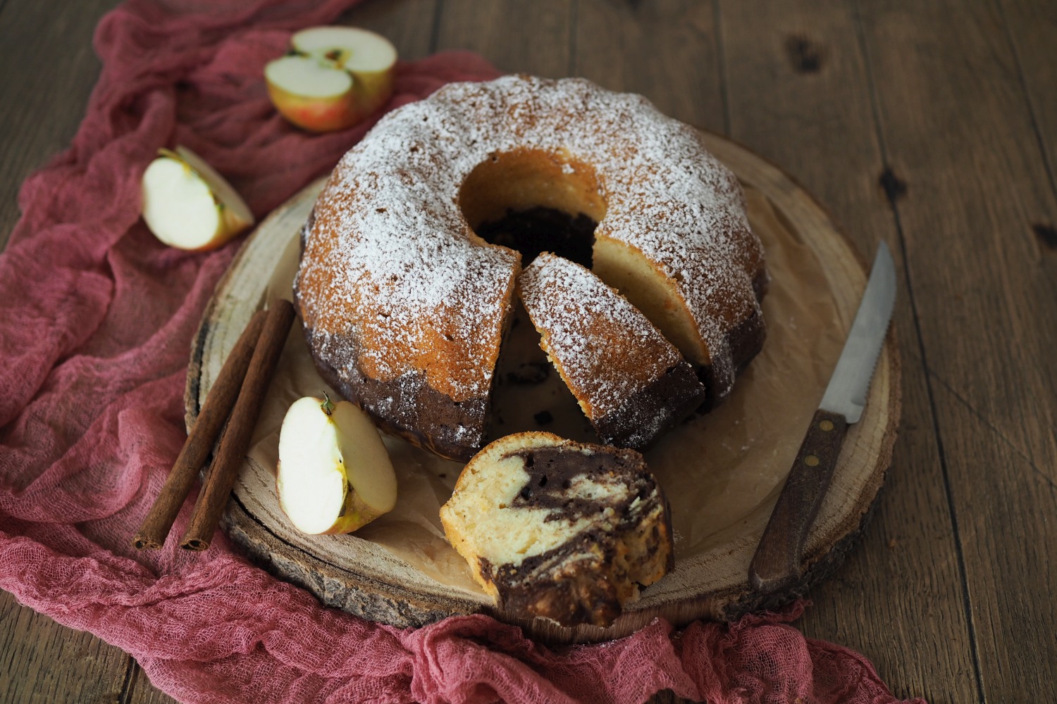 Apfelkuchenliebe: Saftiger Apfel-Marmorkuchen - Wiewowasistgut