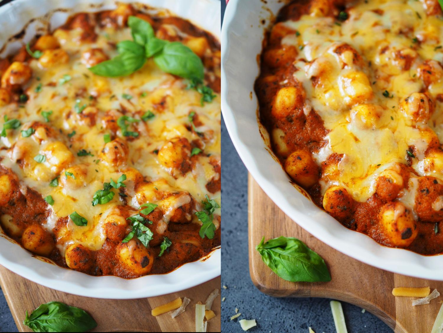 Gnocchi-Auflauf mit selbstgemachter Gemüse-Tomatensoße - Wiewowasistgut