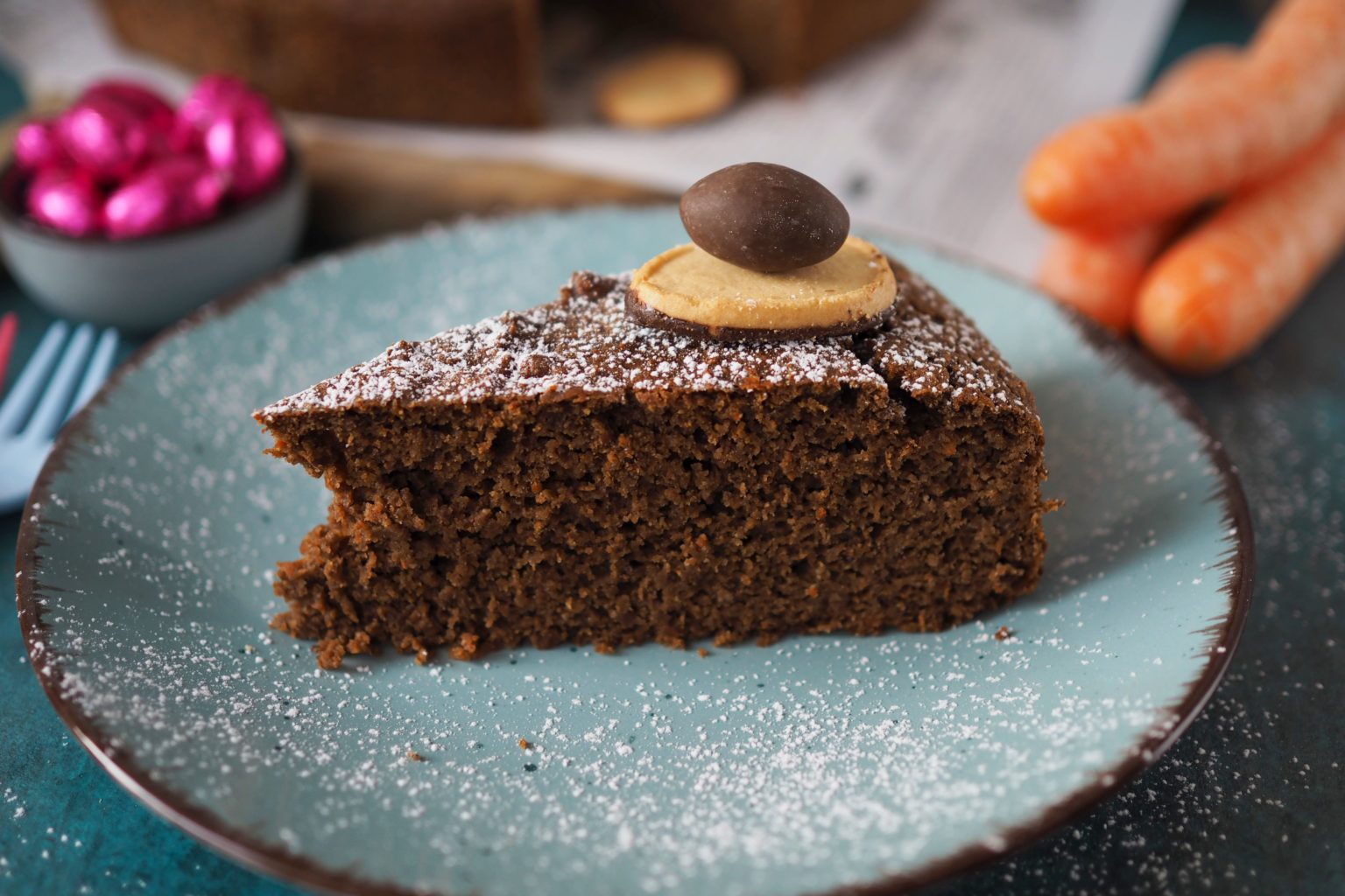 Saftiger Karottenkuchen mit Vollkornmehl - Wiewowasistgut