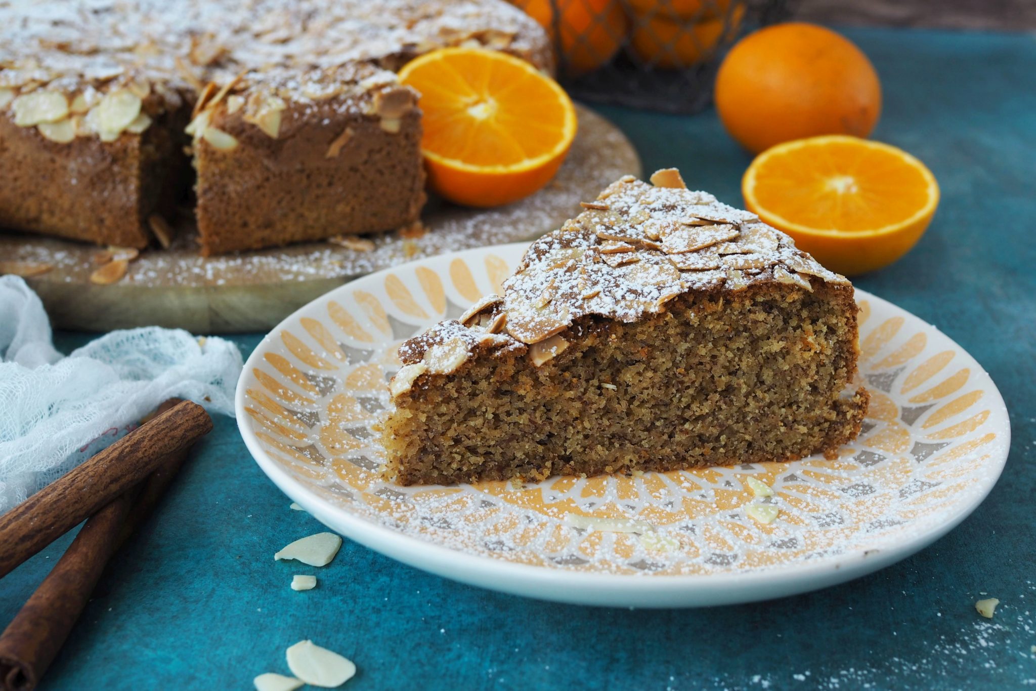 Mandel-Orangenkuchen mit Olivenöl - Wiewowasistgut