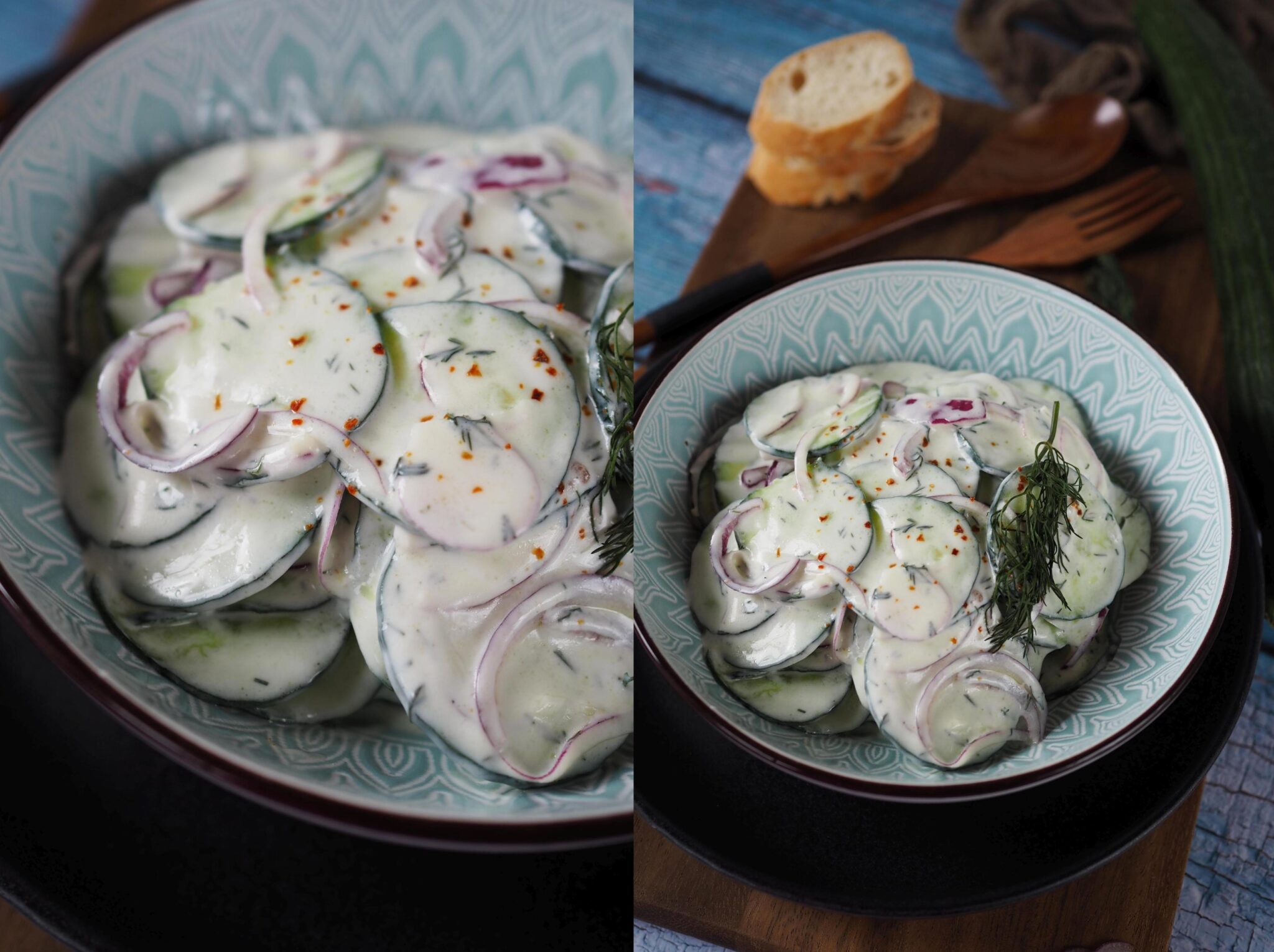 Griechischer Gurkensalat (in 5 Minuten) - Wiewowasistgut