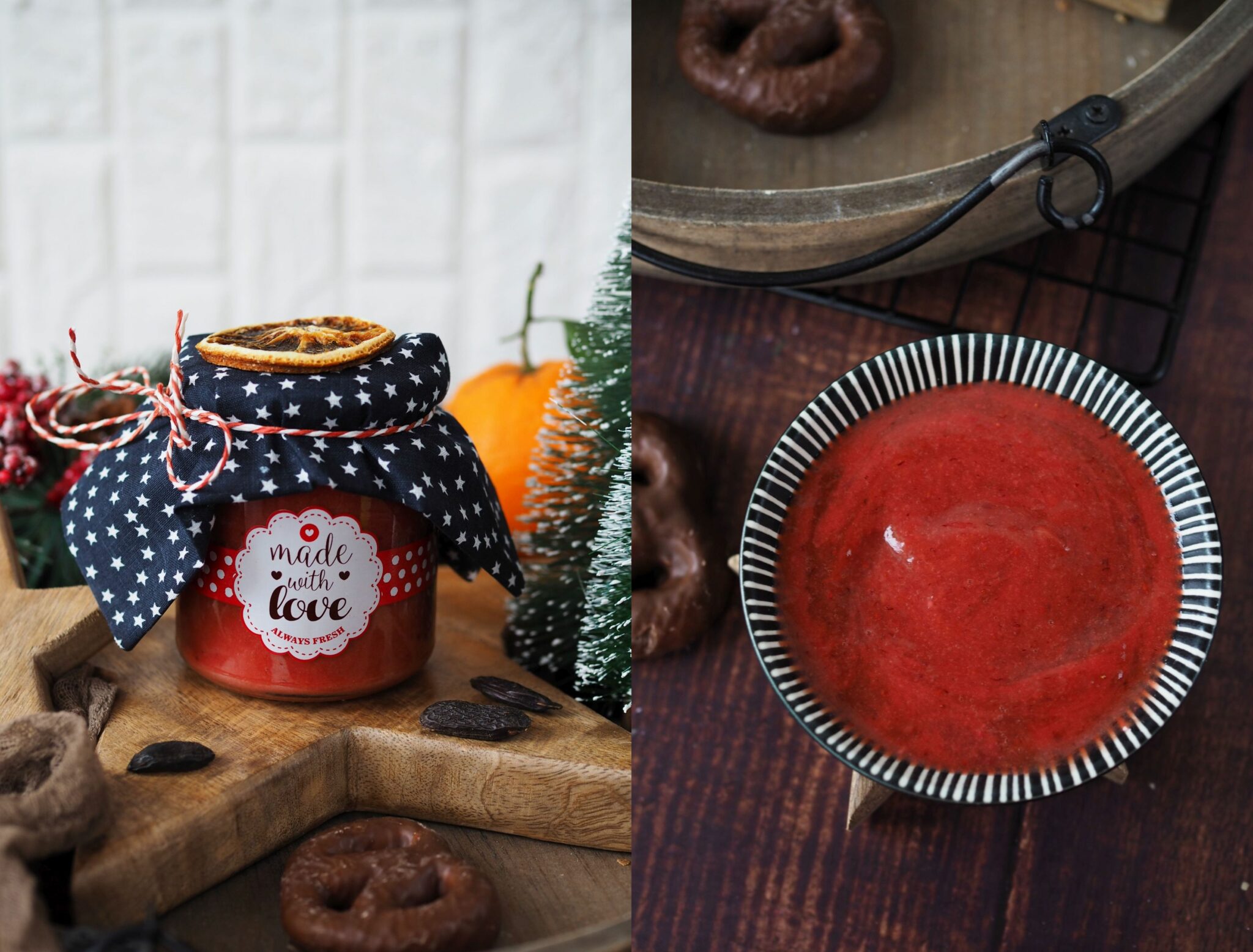 Winterliche Erdbeermarmelade mit Marzipan - Wiewowasistgut