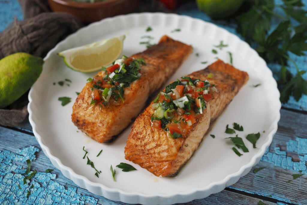 lachs-heissluftfritteuse-sauce-chien-airfryer