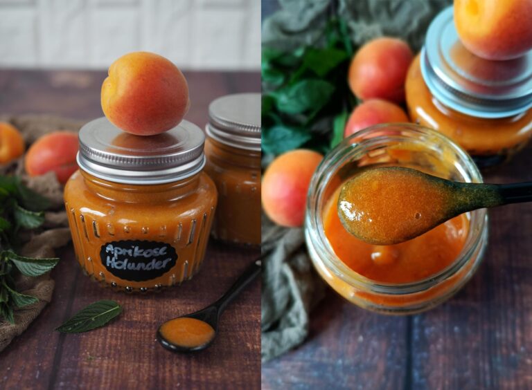 Aprikosen-Holunder-Marmelade - Wiewowasistgut Aprikosen-Holunder-Marmelade - Wiewowasistgut