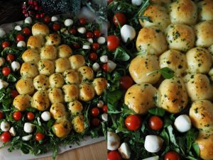 weihnachtliche-vorspeise-broetchen-tannenbaum-im-salatbett
