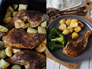 haehnchenschenkel-mit-kartoffeln-vom-blech-einfaches-ofenrezept