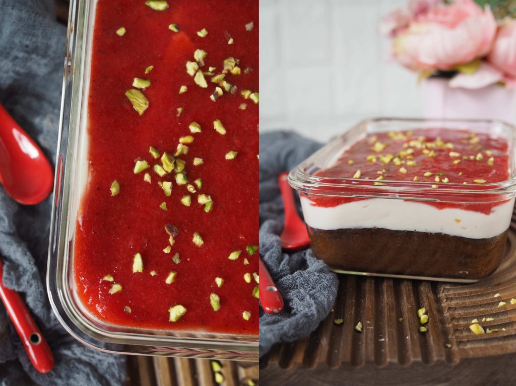 high-protein-brownie-fruehstuecksbowl-mit-erdbeermus-ohne-zucker