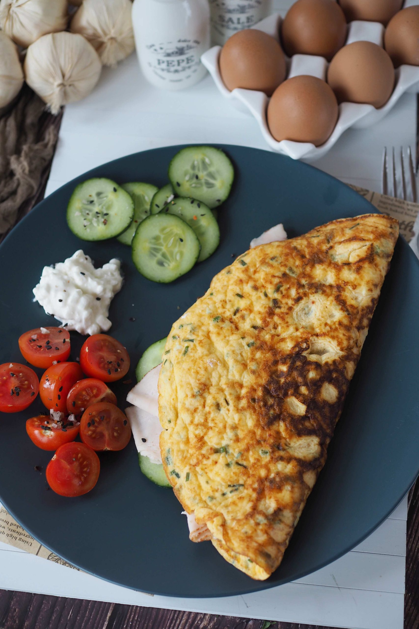 High-Protein Eier Wrap: Low-Carb Fitness-Frühstück (ca. 55 g Eiweiß)