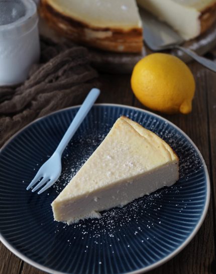 Vanille-Käsekuchen ohne Boden {zuckerfrei möglich}