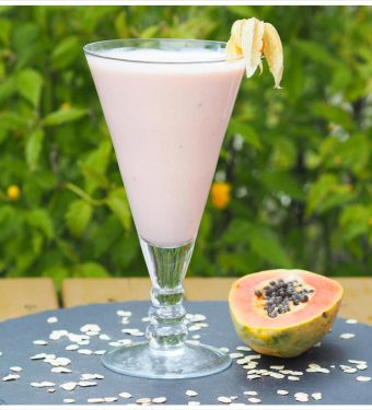 Papaya-Colada–Eiweißshake-ohne-Zusätze-nach-dem-Sport-Thermomix